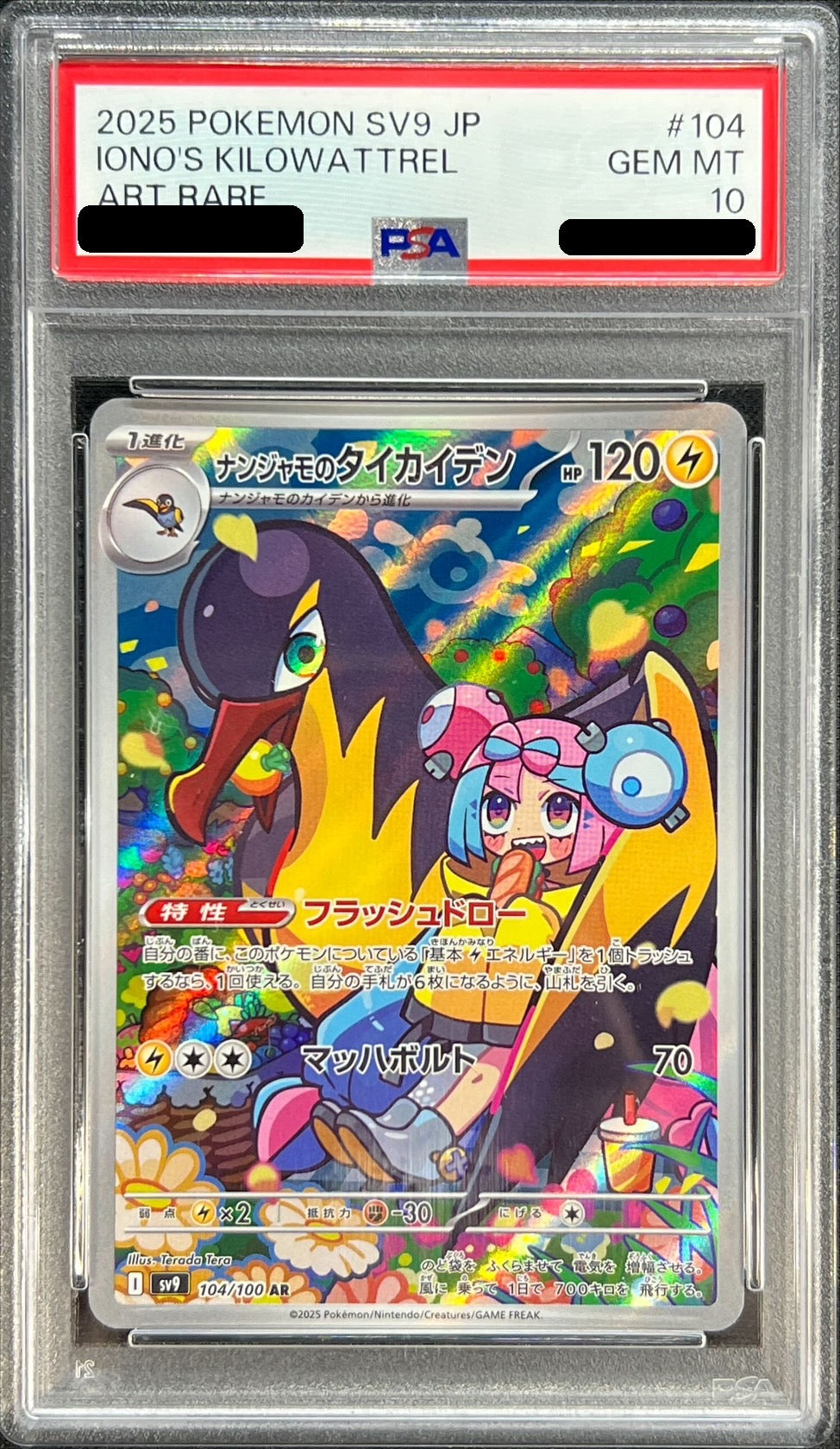 PSA10鑑定済〕ナンジャモのタイカイデン【AR】{104/100}[PSA](Wattrel