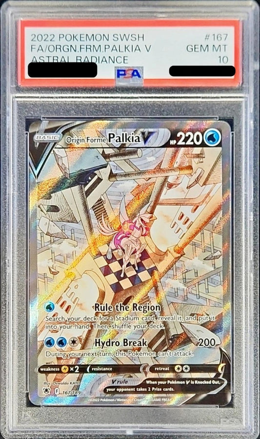 〔PSA10鑑定済〕オリジンパルキアV(英語版/SA仕様)【-】{167/189}[PSA](Palkia)
