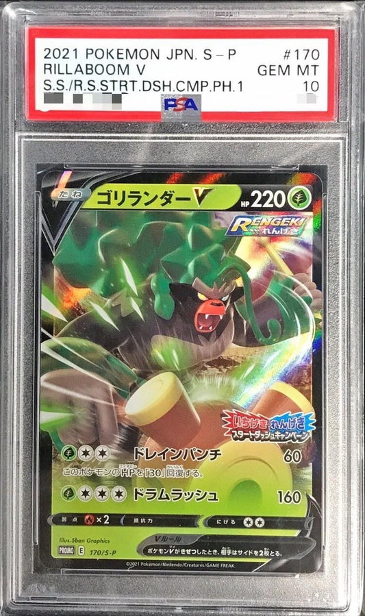 〔PSA10鑑定済〕ゴリランダーV(RR仕様)【P】{170/S-P}[PSA](Rillaboom)