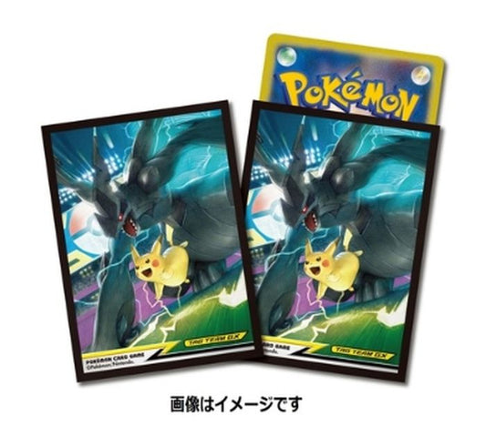 デッキシールド『ピカチュウ＆ゼクロムTAGTEAMGX(縦向き)』64枚入り【サプライ】{-}[supply]