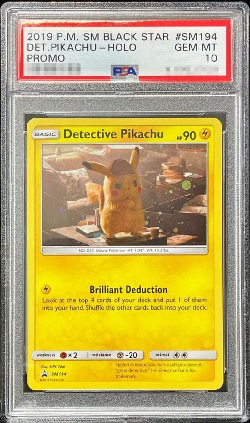 〔PSA10鑑定済〕名探偵ピカチュウ(英語版)【P】{SM194}[PSA](Pikachu)