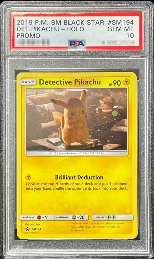 〔PSA10鑑定済〕名探偵ピカチュウ(英語版)【P】{SM194}[PSA](Pikachu)