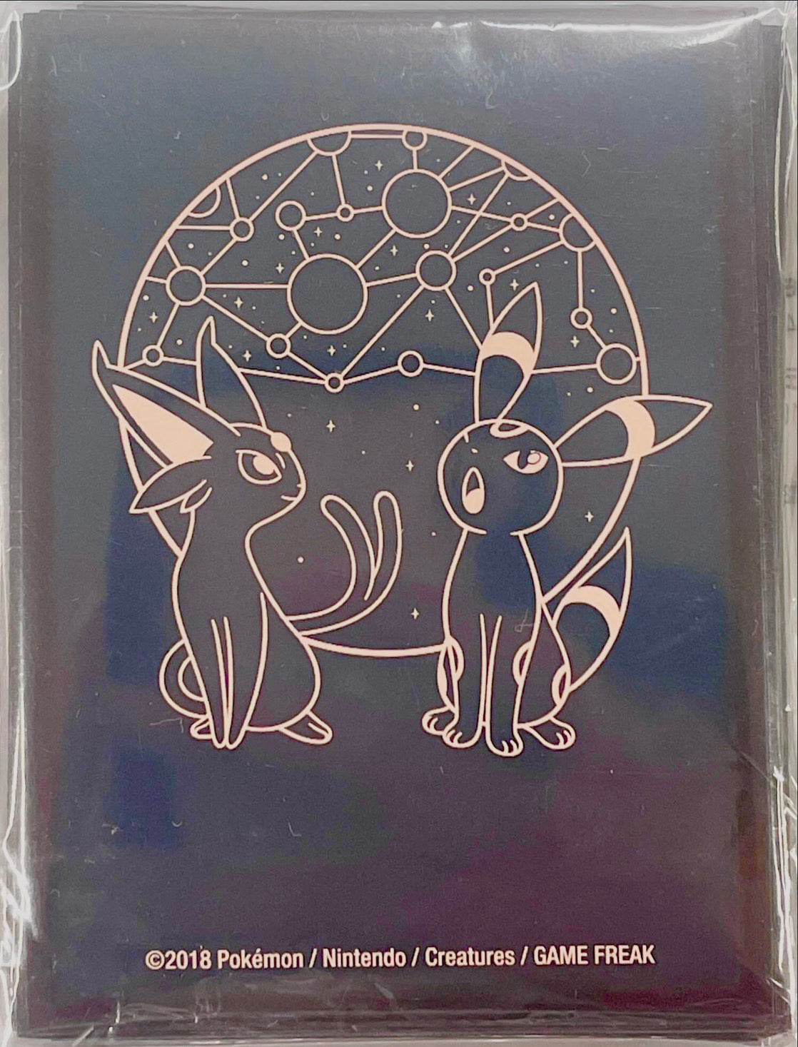 デッキシールド『海外/エーフィ&ブラッキー(黒枠)※』65枚入り【サプライ】{-}[supply]
