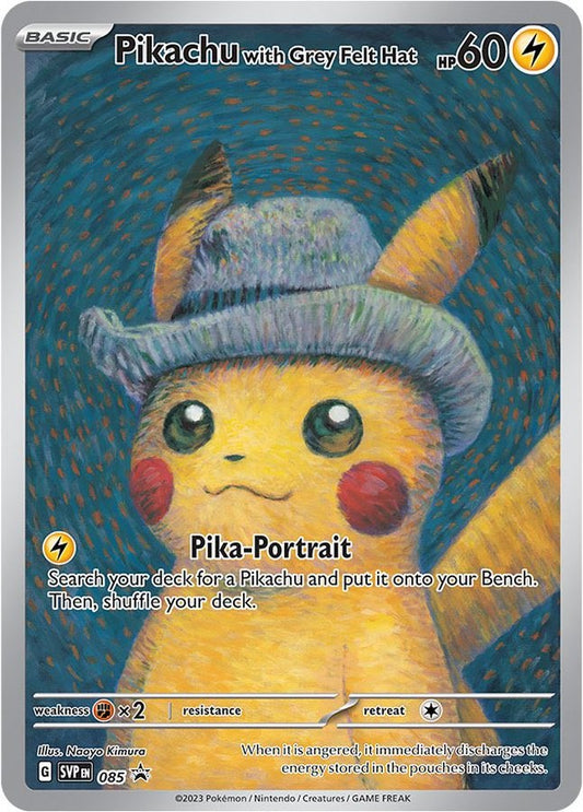 Pikachu with Grey Felt Hat(未開封/ゴッホピカチュウ)【P】{085/SV-P}[SV-P](Pikachu)