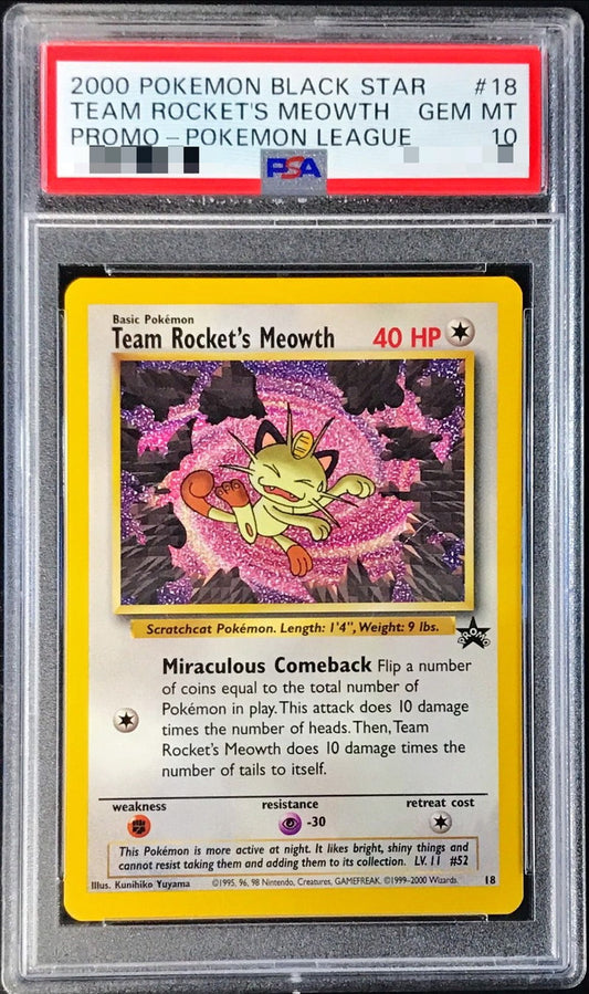 〔PSA10鑑定済〕ロケット団のニャース(HP40/英語版)【-】{-}[PSA](Meowth)