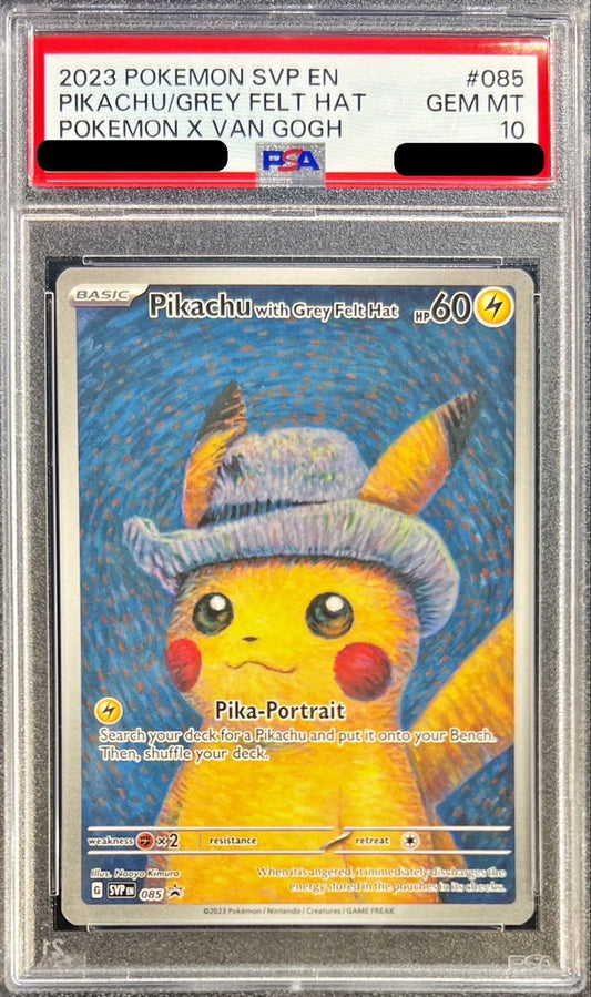 〔PSA10鑑定済〕Pikachu with Grey Felt Hat(ゴッホピカチュウ)【P】{085/SV-P}[PSA](Pikachu)