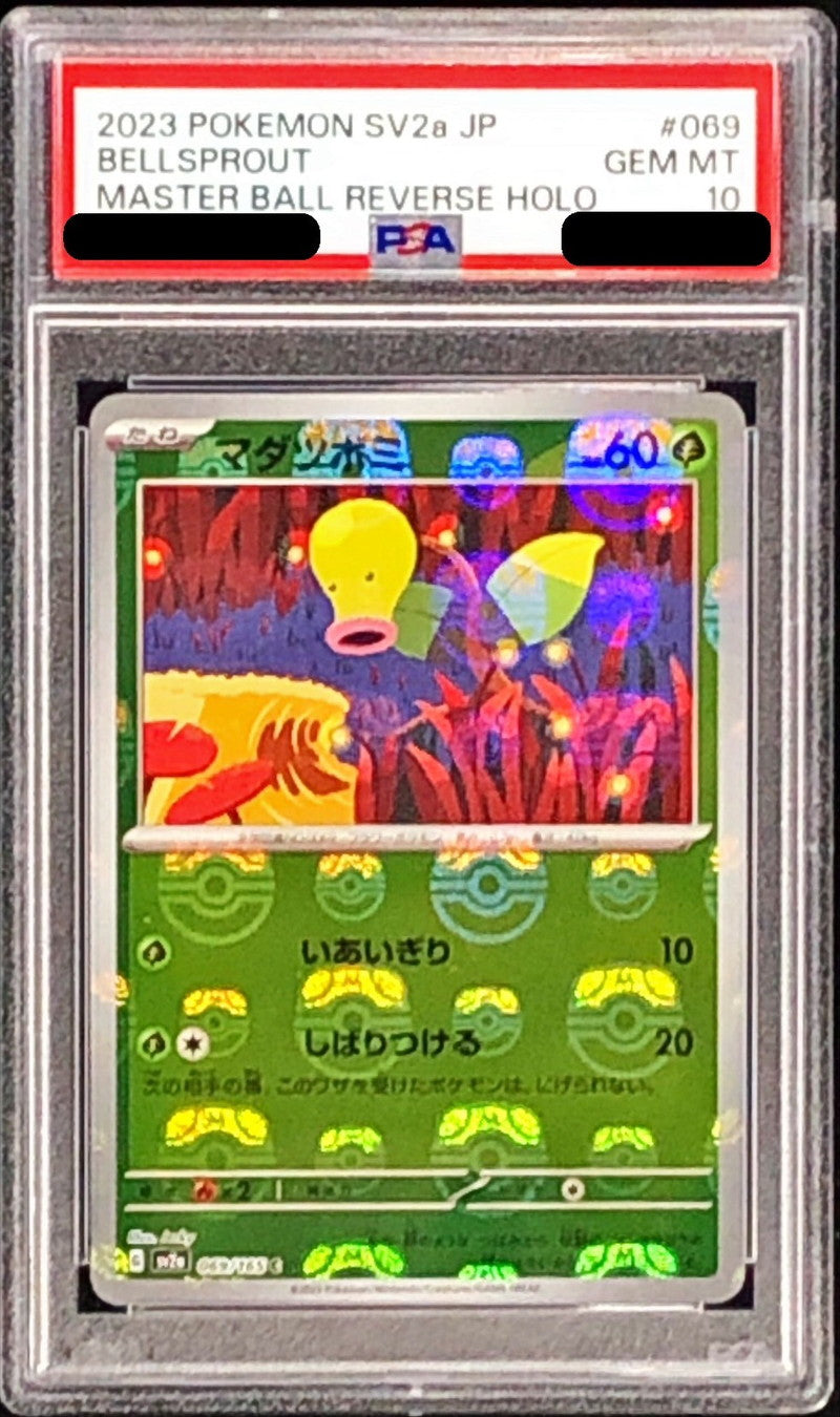 〔PSA10鑑定済〕マダツボミ(マスターボールミラー)【C】{069/165}[PSA](Bellsprout)