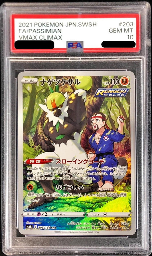 〔PSA10鑑定済〕ナゲツケサル【CHR】{203/184}[PSA](Passimian)