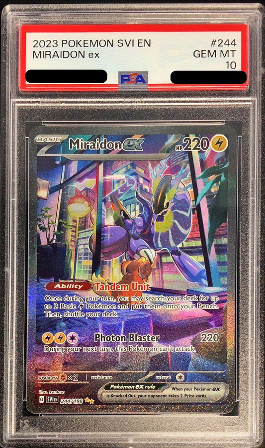 〔PSA10鑑定済〕ミライドンex(英語版/SAR仕様)【-】{244/198}[PSA](Miraidon)