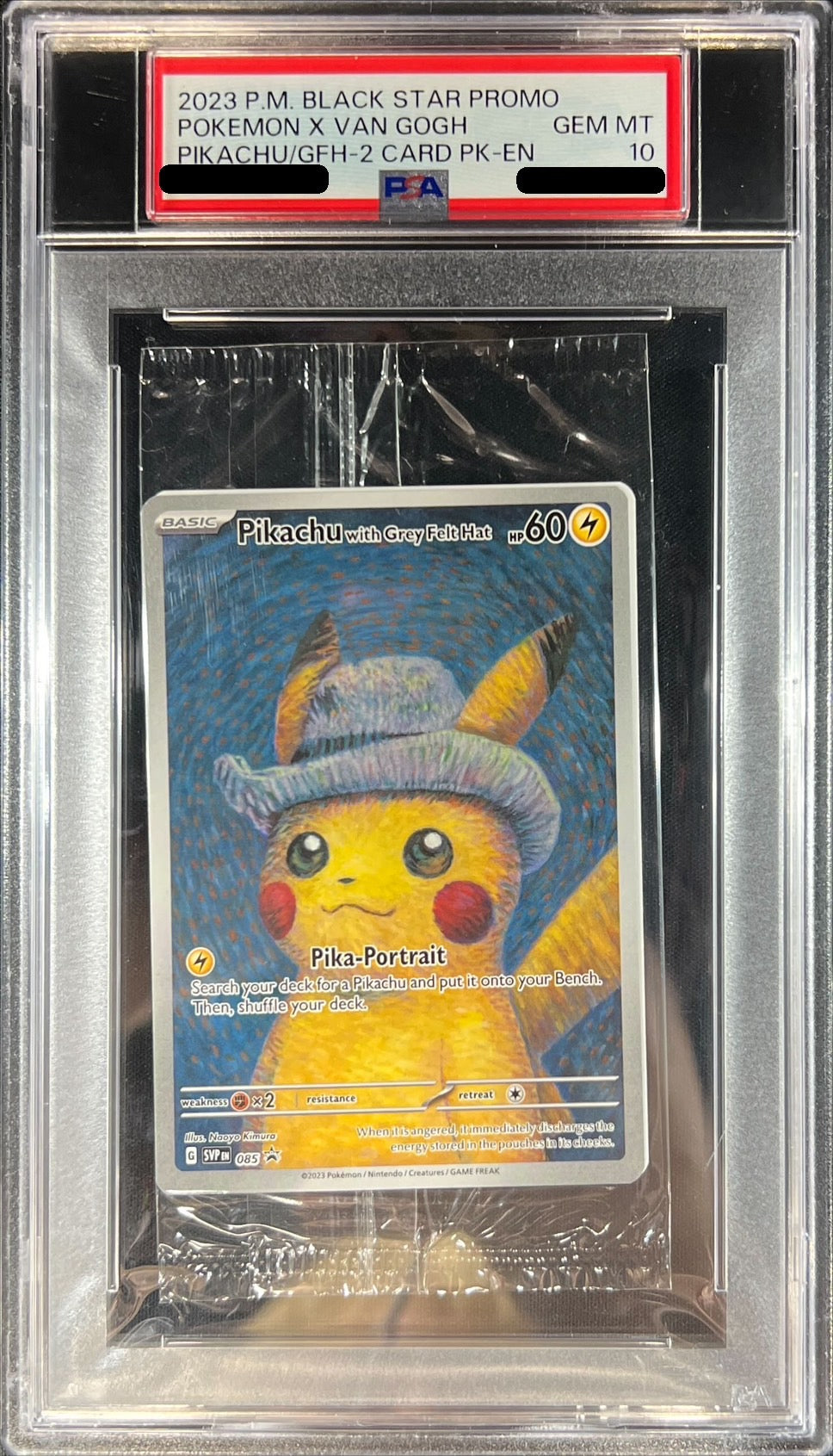 〔PSA10鑑定済〕Pikachu with Grey Felt Hat(未開封/ゴッホピカチュウ)【P】{085/SV-P}[PSA](Pikachu)