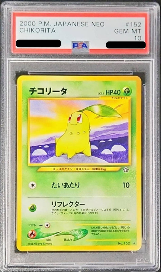 〔PSA10鑑定済〕チコリータLV.12【-】{旧裏}[PSA](Chikorita)