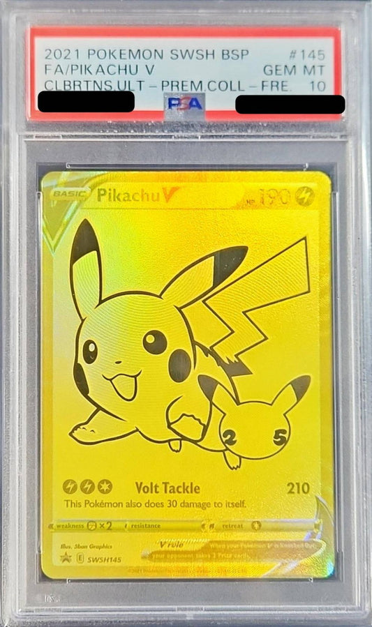 〔PSA10鑑定済〕ピカチュウV(英語版)【-】{SWSH145}[PSA](Pikachu)
