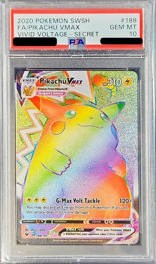 〔PSA10鑑定済〕ピカチュウVMAX(HR仕様/英語版)【-】{188/185}[PSA](Pikachu)