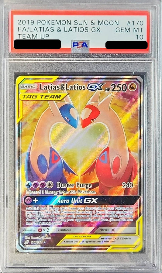 〔PSA10鑑定済〕ラティアス＆ラティオスGX(SA仕様/英語版)【-】{170/181}[PSA](Latias)
