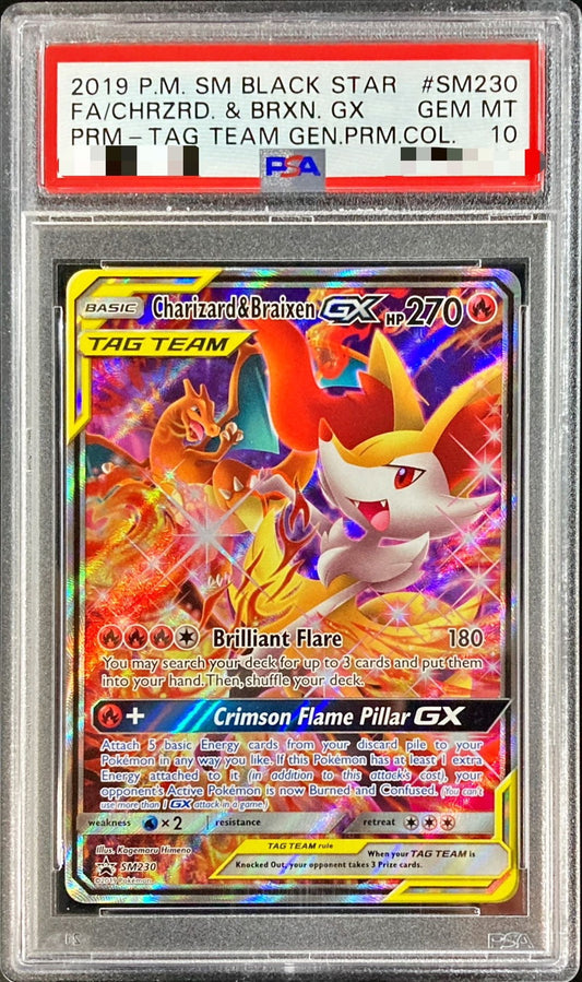 〔PSA10鑑定済〕リザードン＆テールナーGX(SA仕様/英語版)【-】{SM230}[PSA](Charmeleon)