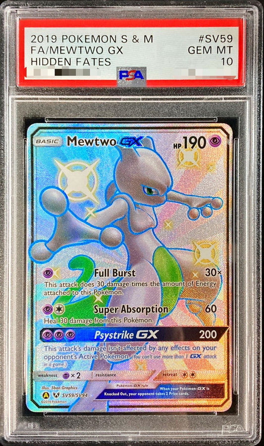 〔PSA10鑑定済〕ミュウツーGX(SSR仕様/英語版)【-】{SV59/SV94}[PSA](Mewtwo)SR