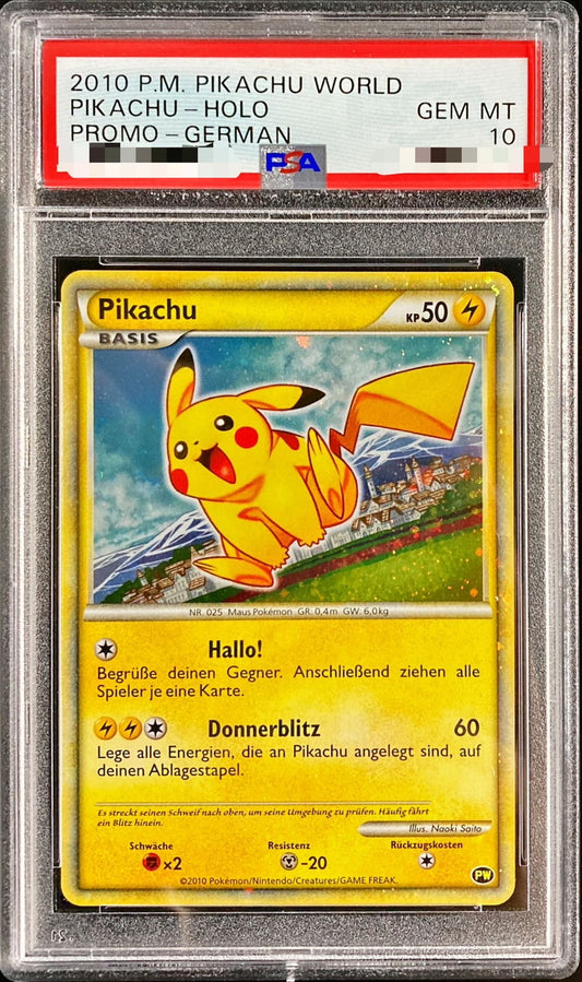 〔PSA10鑑定済〕ピカチュウ(ワールド/ドイツ語版)【-】{-}[PSA](Pikachu)