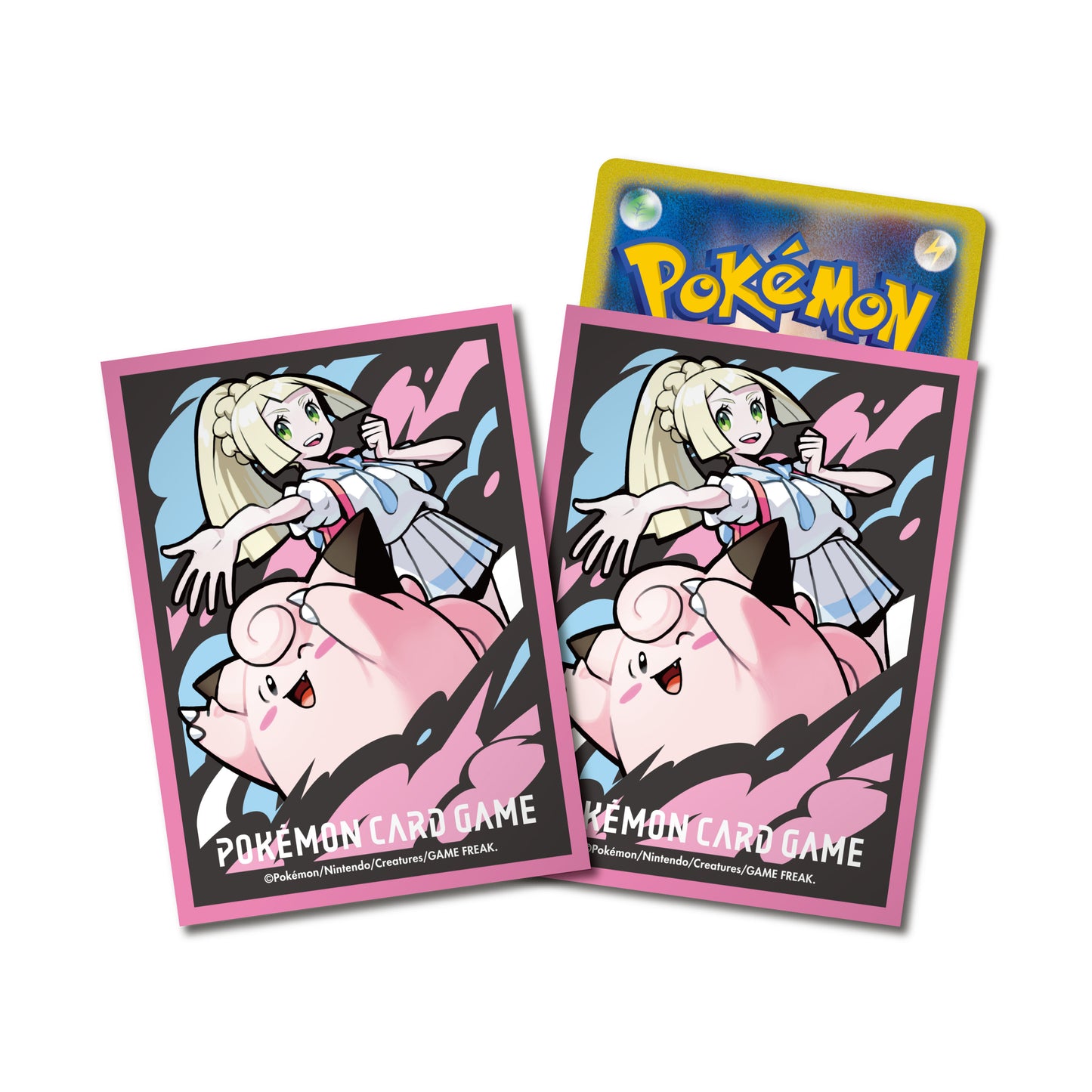 デッキシールド『桃枠/リーリエ＆ピッピ』64枚入り【サプライ】{-}[supply]