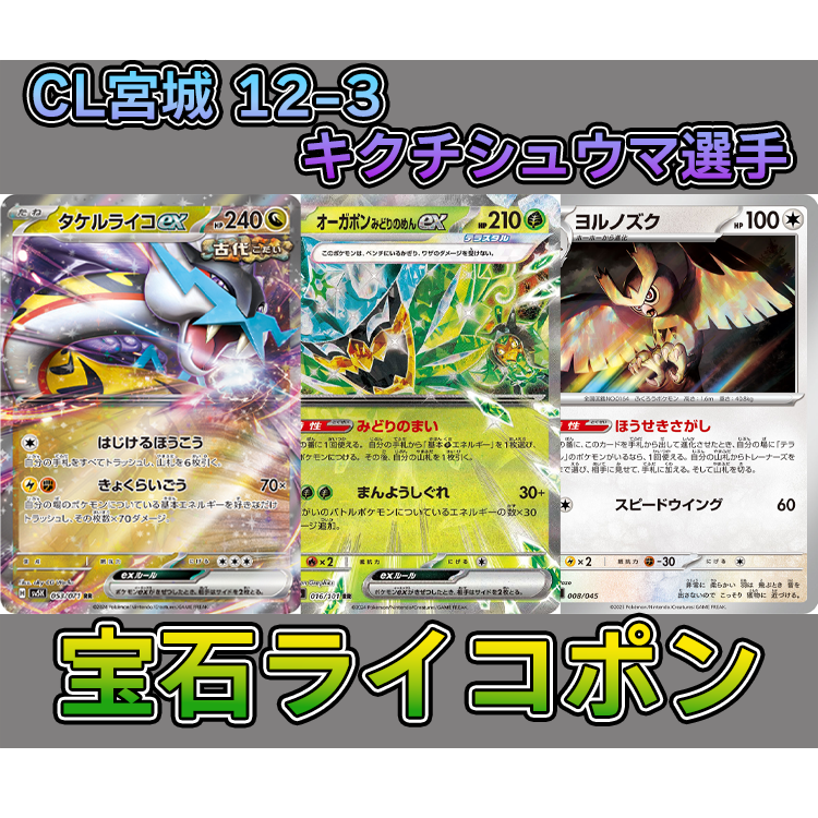 CL宮城 キクチシュウマ選手使用 タケルライコ＆オーガポン