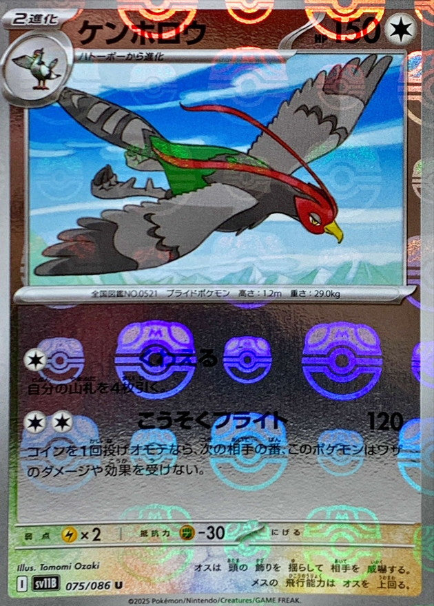 ケンホロウ(マスターボールミラー)【U】{075/086}[SV11B](Unfezant)