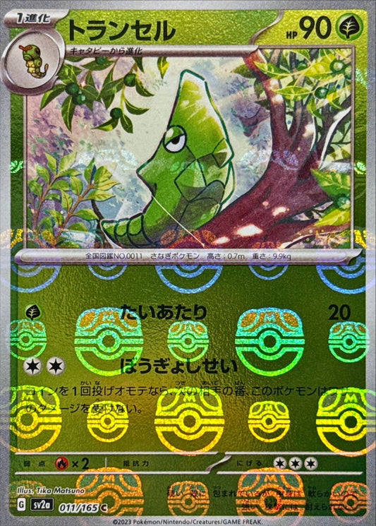 トランセル(マスターボールミラー)【C】{011/165}[SV2a](Metapod)