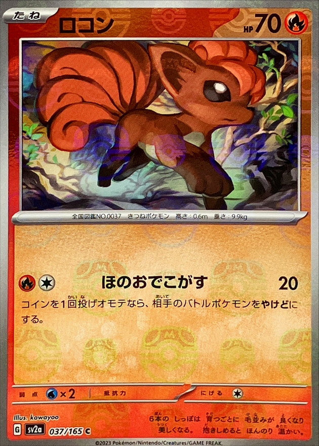 ロコン(マスターボールミラー)【C】{037/165}[SV2a](Vulpix)