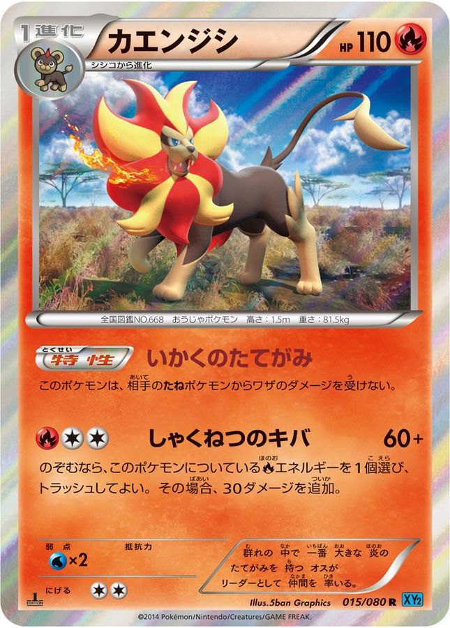カエンジシ【R】{015/080}[XY](Pyroar)