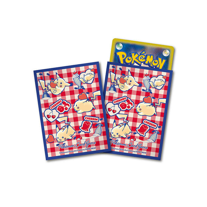 デッキシールド『青枠/ピカチュウとハート』64枚入り【サプライ】{-}[supply]