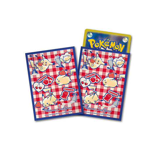 デッキシールド『青枠/ピカチュウとハート』64枚入り【サプライ】{-}[supply]