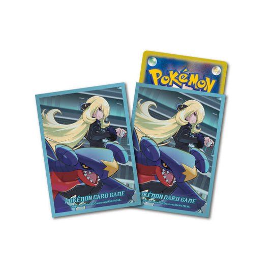 デッキシールド『水色枠/シロナ＆ガブリアス Ver.2』64枚入り【サプライ】{-}[supply]