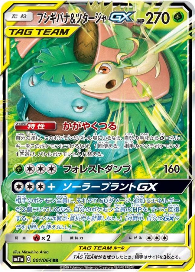 フシギバナ＆ツタージャGX【RR】{001/064}[sm11a](Venusaur)